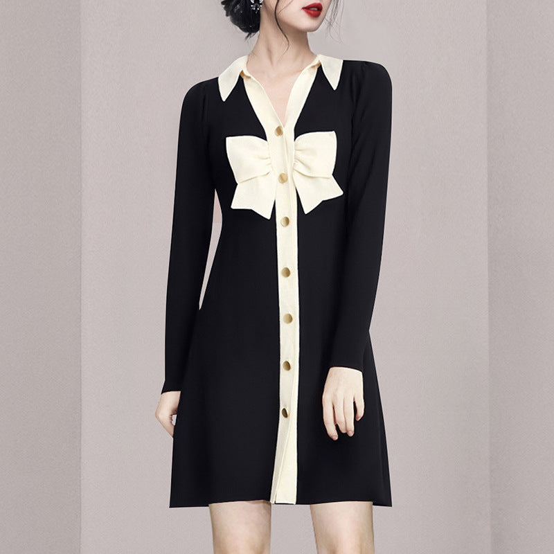 Women Maxi Dress Autumn and Winter Leisure Long Sleeve Dress