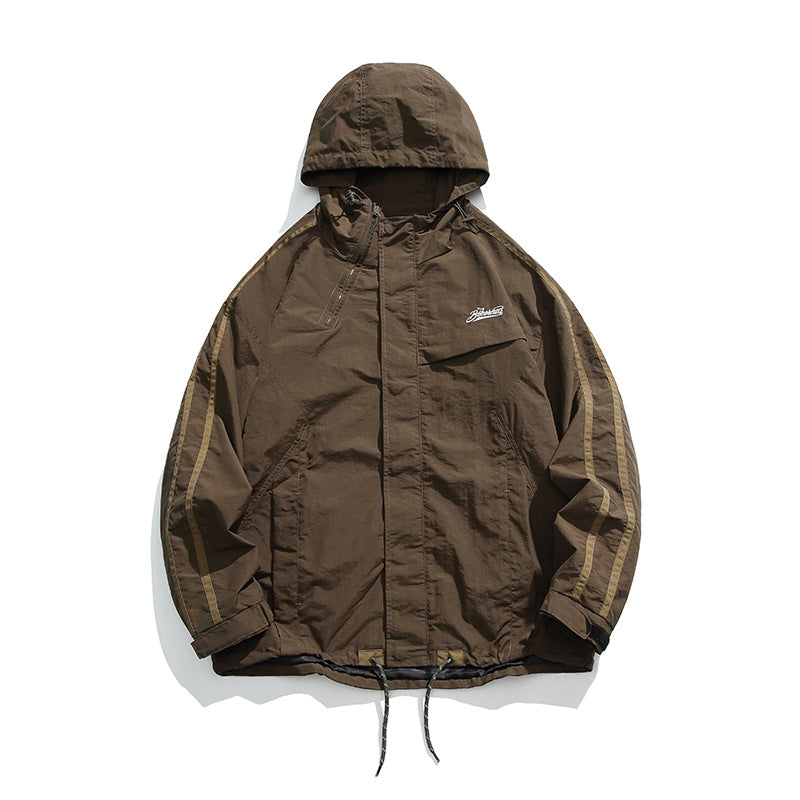 Unisex Winter Cotton Coat Decorative Hooded Jacket Vintage Baggy Coat