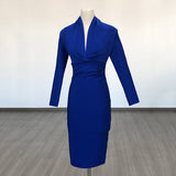 Women's Evening Dress Sexy V-neck Long Sleeve Bandage One-Piece Dress