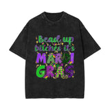 Mardi Gras Carnival, washed and made old vintage short-sleeved T-shirts