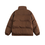 Unisex Winter Cotton Coat Vintage Double-Sided Wear Loose and Warm Pocket Cashmere Cotton-Padded Coat