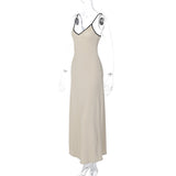 Women Dresses Summer Sexy V-neck Backless Sling Dress