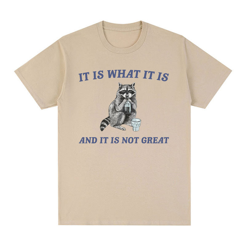 It Is What It Is and It Is Not Great T Shirt Funny Raccoon