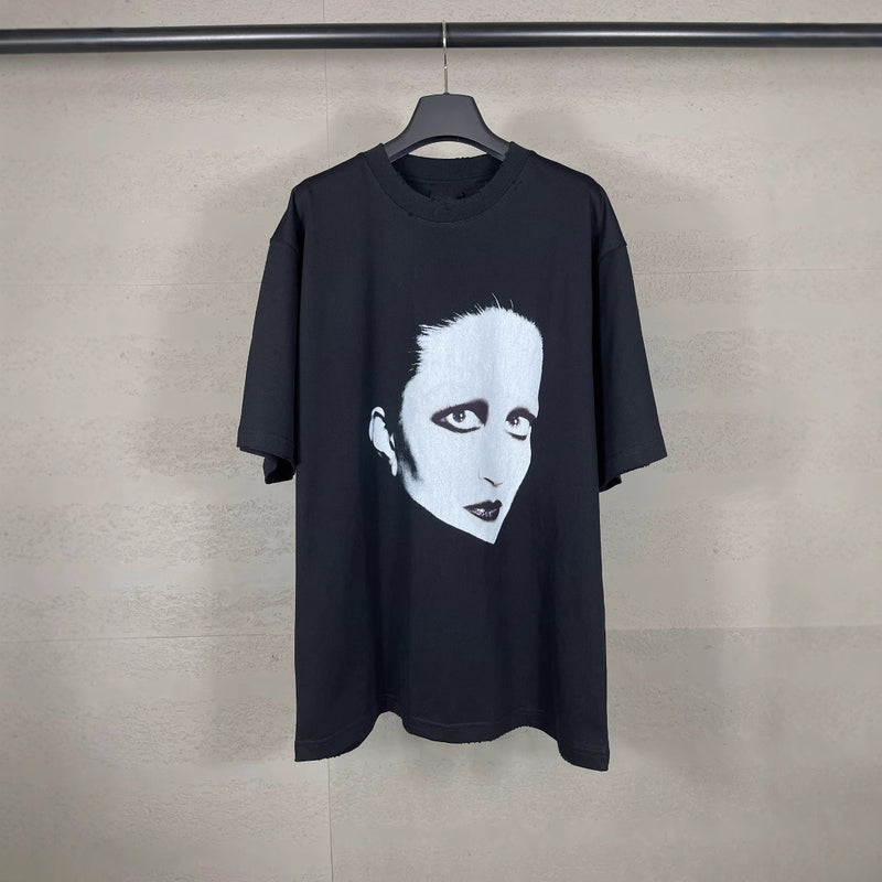Mens T-shirts Summer Paris Print Crew Neck Short Sleeve T-Shirt