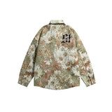 Unisex Jacket Embroidered Jacket Men's Loose Casual Polo Collar Coat