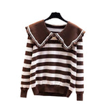 Women Knitwear Autumn and Winter Striped Sweater Sweater