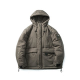 Unisex Winter Cotton Coat Three-Dimensional Large Pocket Cotton-Padded Clothes Retro Loose-Fitting Lightweight Thin Cotton-Padded Clothes