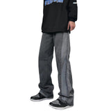 Men Jeans Loose Straight Jeans Fall Casual Wide-Leg Trousers