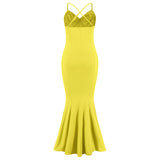 Women Date Dress Summer Sexy Slim Strap Fishtail Skirt