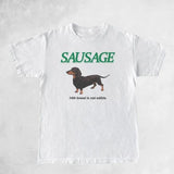 Korean Dog Sausage Graphic T Shirt Fashion Streetwear Women