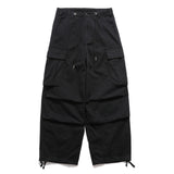 Men Sweatpants Cargo Wide Leg Trousers Men's Loose Casual Pleated Knee Multi-Pocket Sports Drawstring Ankle Banded Pants