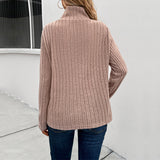 Women Knitted Sweater Autumn Long Sleeve Turtleneck Sweater
