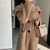 Women Cardigan Sweater Autumn Sweater Coat Lapel A3310