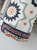 Women Suits Autumn Winter Retro Loose Printed Suit Coat Suit