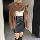 Women Cardigan Sweater Sweater Cardigan Coat Long Sleeve Loose Sweater 8t7351