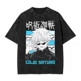 2024Japan Anime Print Oversize Cotton Mens Vintage TShirt