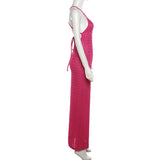 Women Dresses Summer Sling Backless Dress (Bla0420)