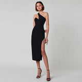 Women Dresses Sexy Slit Dress Spring Slim-Fitting Long Dress