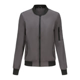 Women's Trench Coat Spring and Autumn Thin Flight Jacket Women's Casual Long Sleeve Coat Women's Loose Lapel Baseball Uniform
