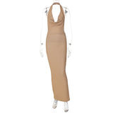Women Dresses Summer Sexy Backless Sleeveless Slim Fit Dress