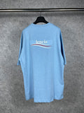 Mens T-shirts 20SS Paris B Home Wave Embroidery Short Sleeve T-Shirt