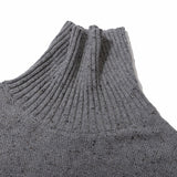 Unisex Winter Cotton Coat Turtleneck Sweater Vintage Loose Knitted Top