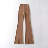 Women Sweatpants Spring Bell-Bottom Pants Solid Color Trousers