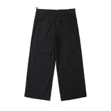 Men Sweatpants Retro Overalls Men's Solid Color Wide Leg Mop Pants Loose Casual Drawstring Ankle-Tied Trousers