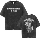 Bad Omens Band Music Tour 2024 Washed T Shirt Retro 90s Men