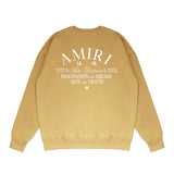 Amiri Long Sleeved Shirt Fashion Brand Crew Sweatshirts round Neck Sweater