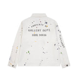 Gallery Dept Jacket Hand Painted Ink Splashing Multi Pocket Tooling Jacket Lapel Jacket