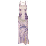 Women Dresses Summer Sexy Printed Slim Sleeveless Dress