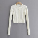 Women Sweater Knitwear Retro Short Knitwear Spring and Autumn Sweater Cardigan