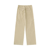 Women Sweatpants Vintage Solid Color Straight Cargo Pants Wide-Leg Casual Pants