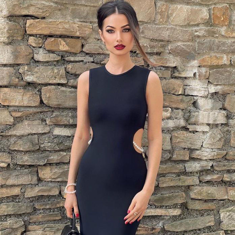 Women's Evening Dress Bandage Dress Midriff Outfit Hip Skirt