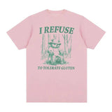 Gluten I Refuse To Tolerate  Meme Panda T Shirt Men