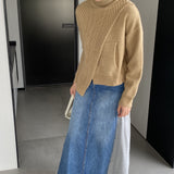 Women Winter Knitted Sweater Turtleneck Thick Sweater Autumn Winter Coat 8t3123