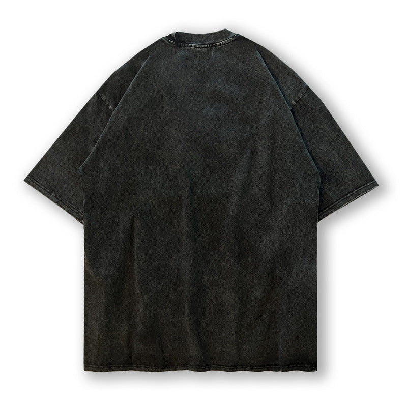 Men T Shirt Hip Hop Character Print Short Sleeve T-shirt