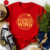 Retro Fourth Wing T-shirt Basgiath War College Shirt Dragon