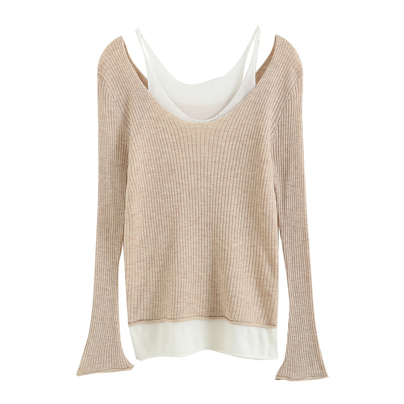 Women Sweater Knitwear Slim Fit Knitted Underwear Top Knitwear