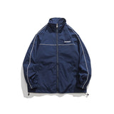 Unisex Jacket Autumn Vintage Coat Loose Casual Stand-up Collar Jacket