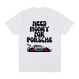 Need Money Vintage T-shirt Letter Funny Fashion Harajuku