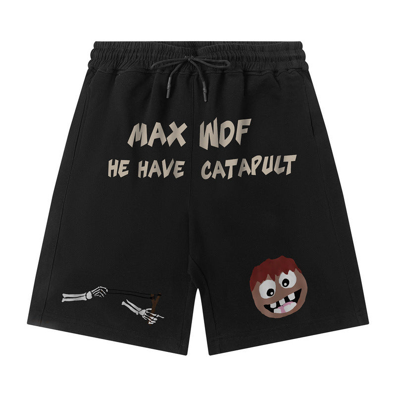 Men Shorts Casual Cropped Pants Summer Loose Straight Sports Pants