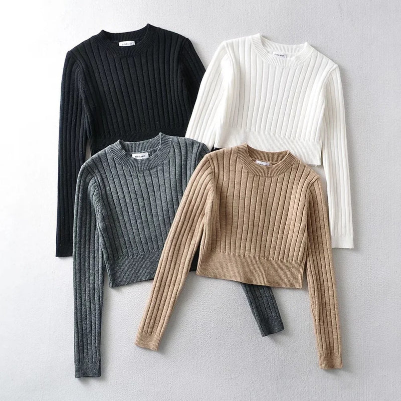 Women Sweater Knit Wear Spring round Neck Sweater Top