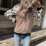Women Knitted Sweater Autumn and Winter Leisure Contrast Color Knitwear Long Sleeve Patchwork Knitting Bottoming Shirt