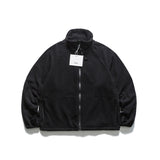 Unisex Winter Cotton Coat Velcro Decorative Hooded Cotton-Padded Coat Retro Warm Three-in-One Cotton-Padded Coat