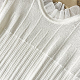 Women Sweater Knitwear Spring/Summer Knitted Camisole Lace Sleeveless T-shirt