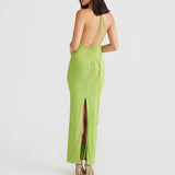 Women Dresses Sexy Backless Hollow Split Dress