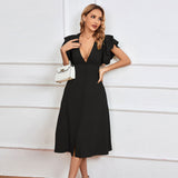 Women Dress Spring/Summer V-neck Sexy Backless Long Dress