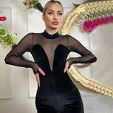 Women Jumpsuit Winter Sexy Cutout Zipper Jumpsuit